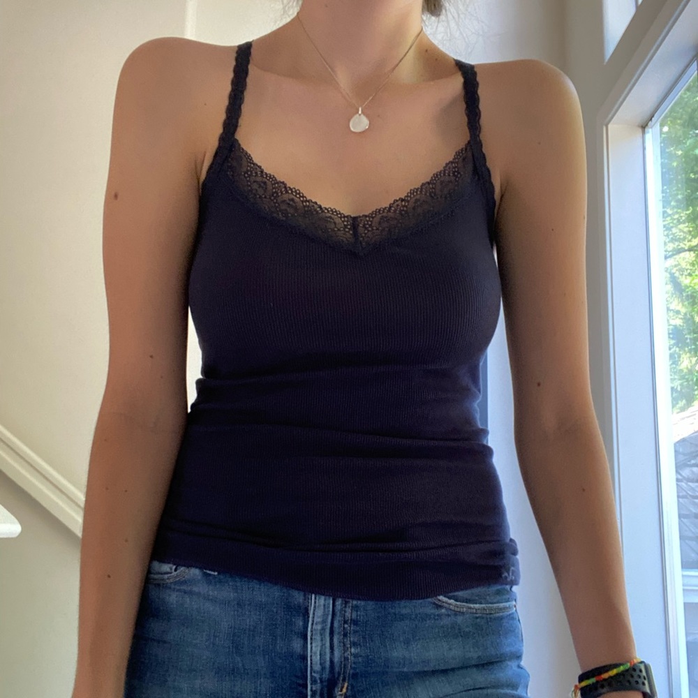 Hollister dark blue tank top
